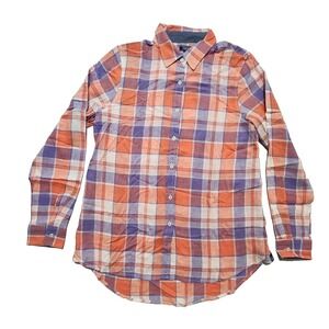 IZOD Shirt Women's Plaid Long Sleeve Casual Shirt/Blouse Size S